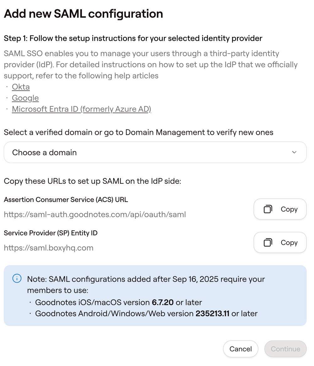 How to setup SAML SSO in the Admin Console